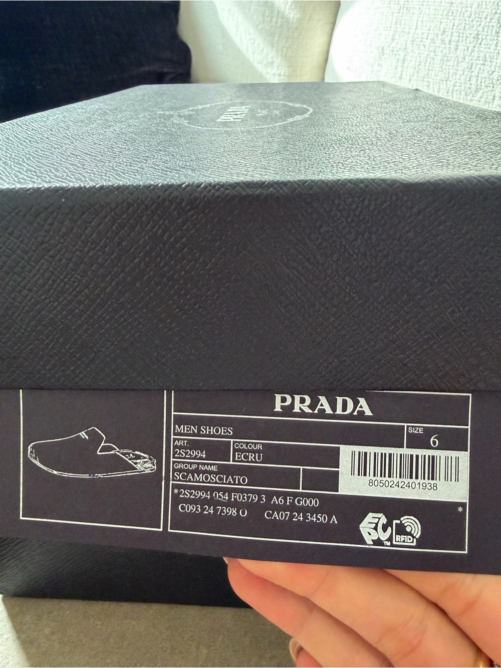 Prada Men’s or Women’s Suede Slip-On Mules in Light Brown - Picture 5 of 6